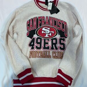 Team Apparel White and Red Sweatshirt